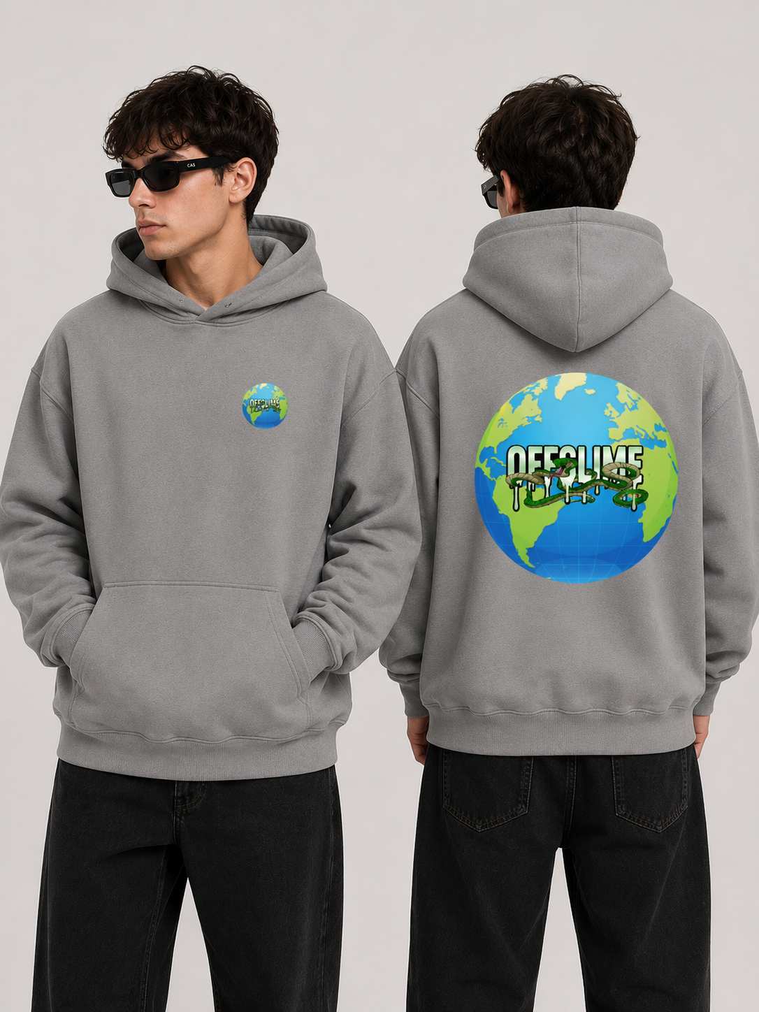 Grey Offslime Hoodie